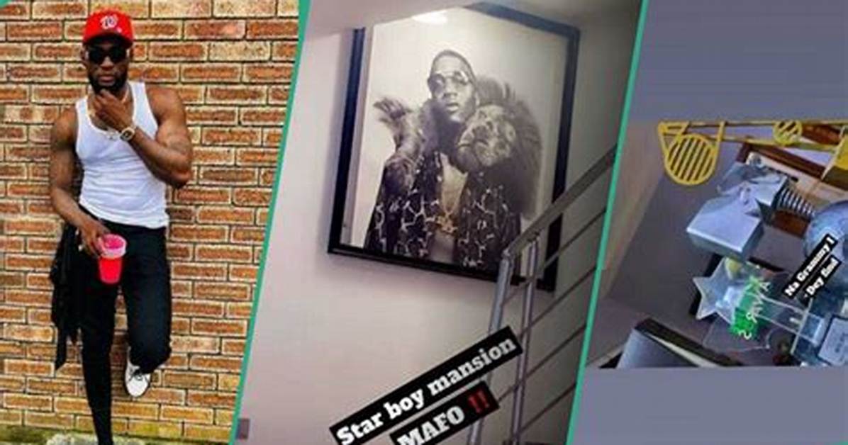 “Starboy Mansion”: Wizkid’s Friend Takes Video Tour of Singer’s House, Flaunts Many Awards in His Library