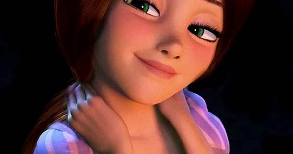 Stunning Brown-Haired Rapunzel from Tangled!