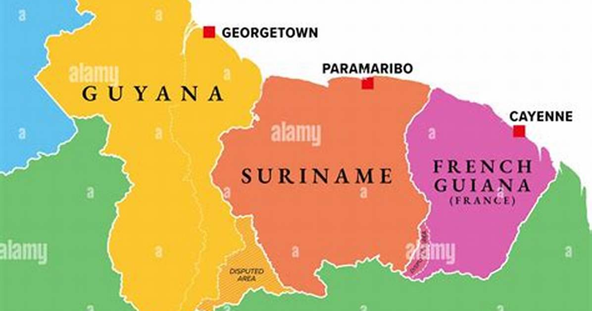 Suriname Is Located Between What Two Countries