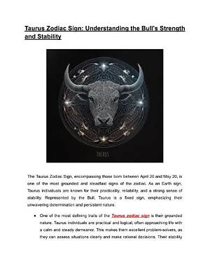 Taurus Stability: Understanding the Foundations of Taurus in Love, Life, and Relationships