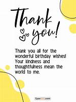 Thank You for the Birthday Wishes Message