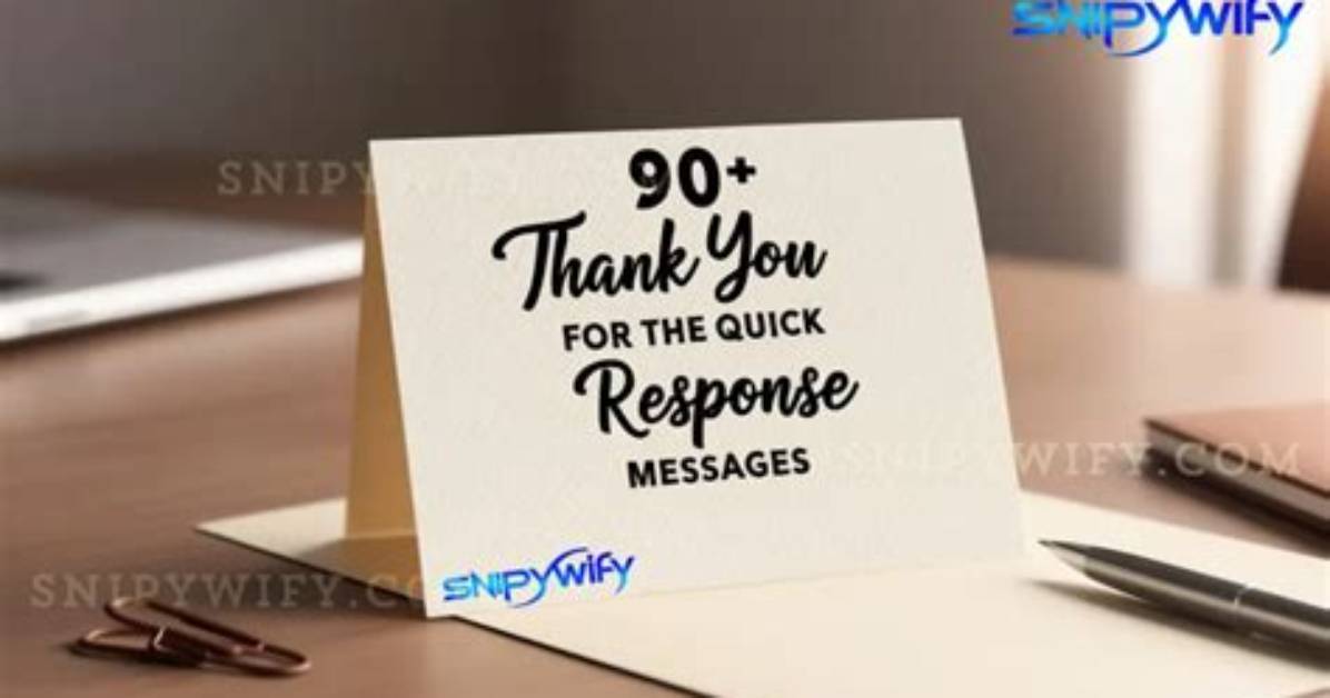 Thank You for the Quick Response: the Importance of Timely Communication