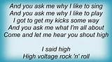 The Best Ac/Dc Lyrics About High Voltage Intensity