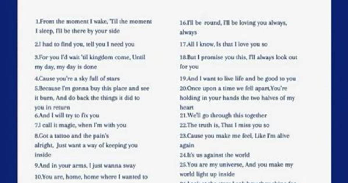 The Best Coldplay Lyrics About Love