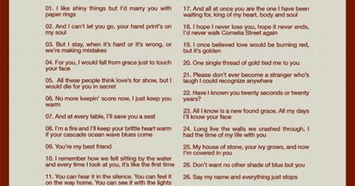 The Best Taylor Swift Lyrics About Memories