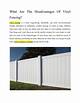 The Disadvantages of Vinyl Fencing