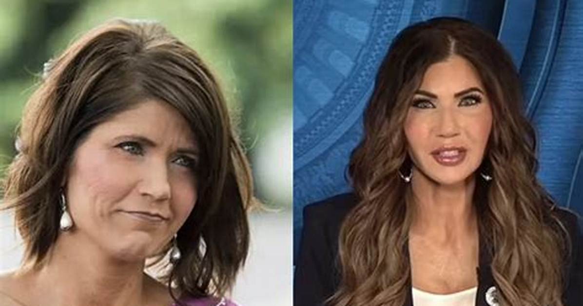 The Evolution of Kristi Noem's Appearance: a Before and After Transformation