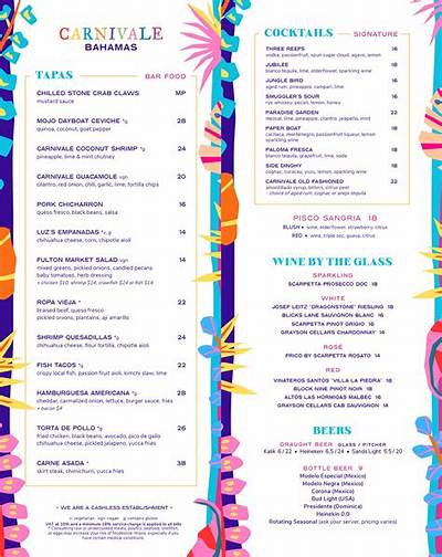 The Exuberant Carnivale Chicago Menu: a Journey Through Vibrant Latin Cuisine