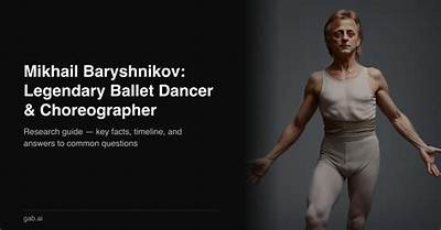 The Legendary Mikhail Baryshnikov: a Master of Dance