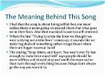 The Meaning Behind the Song: the Recipe by Sir