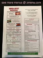 The Upper Crust Pizzeria Menu Prices - Sarkariresult
