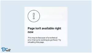 This Page Isn't Available Right Now: Understanding the Common Error