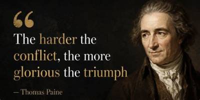Thomas Paine: 'The Harder the Conflict, the More Glorious the Triumph.'