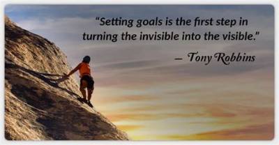 Tony Robbins: 'Setting Goals Is the First Step in Turning the Invisible into the Visible.'