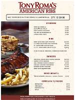 Tony Roma's Menu and Prices - Sarkariresult