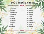 Top Vampire Names