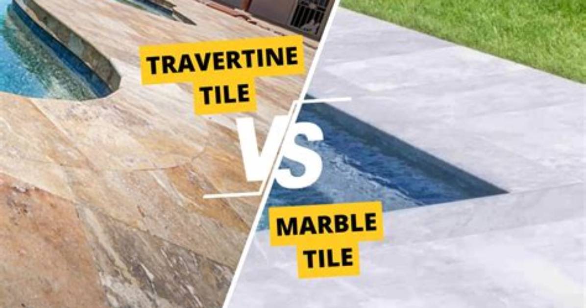 Travertine vs Tumbled Marble