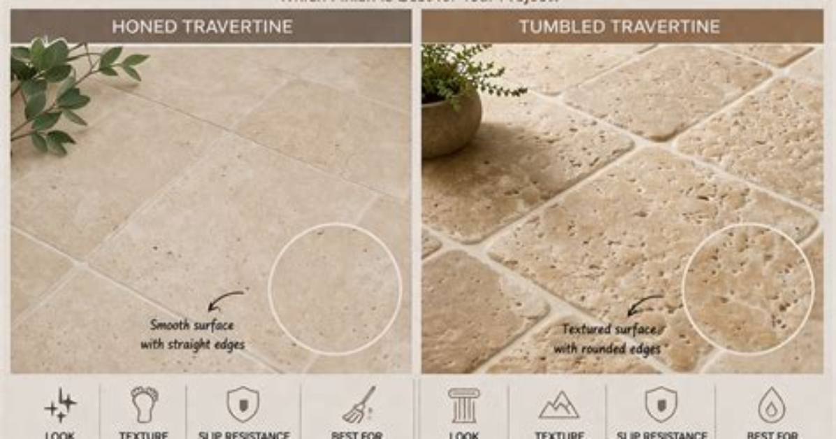 Travertine vs Tumbled