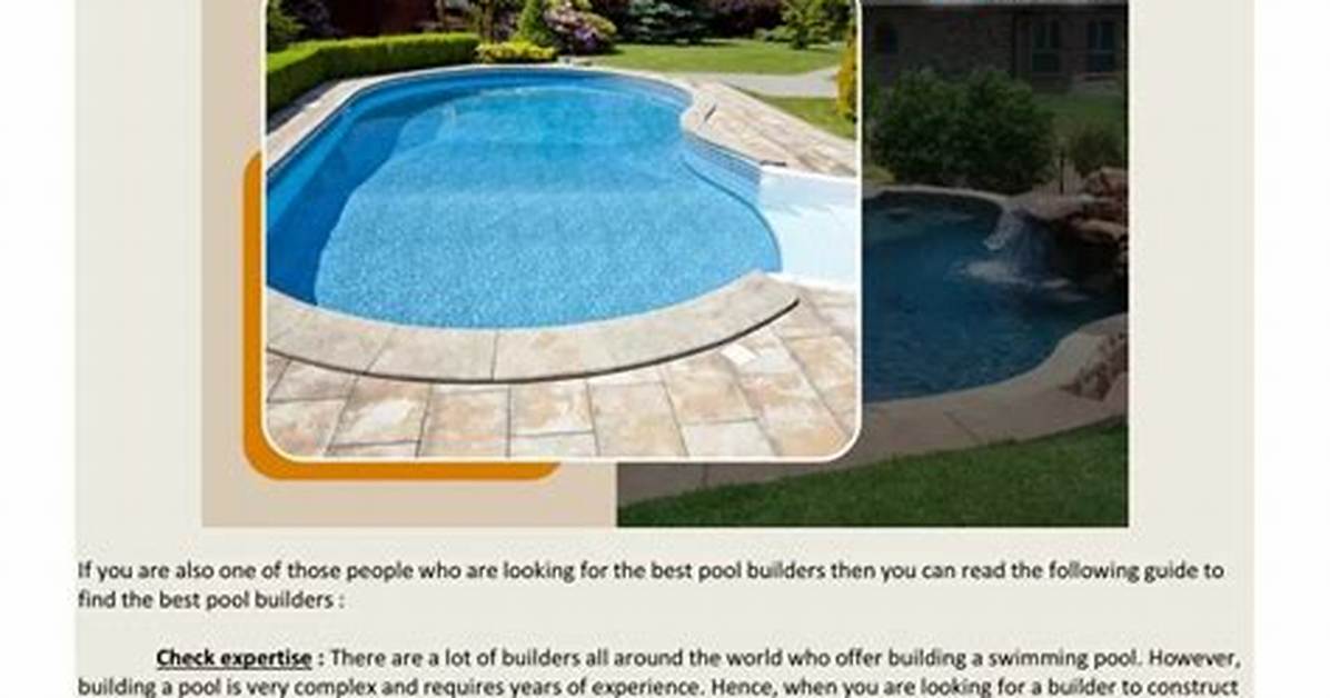 Ultimate Guide to Pool Builders Supply: Everything You Need to Know