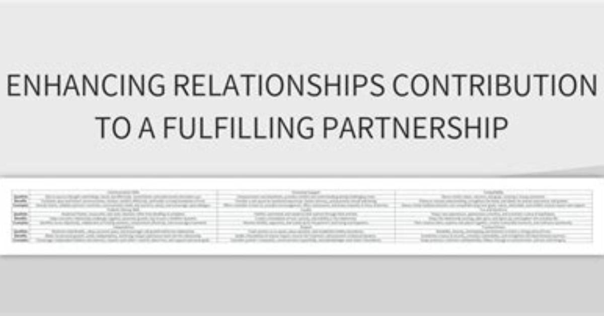 Uncovering the Pillars of a Fulfilling Partnership