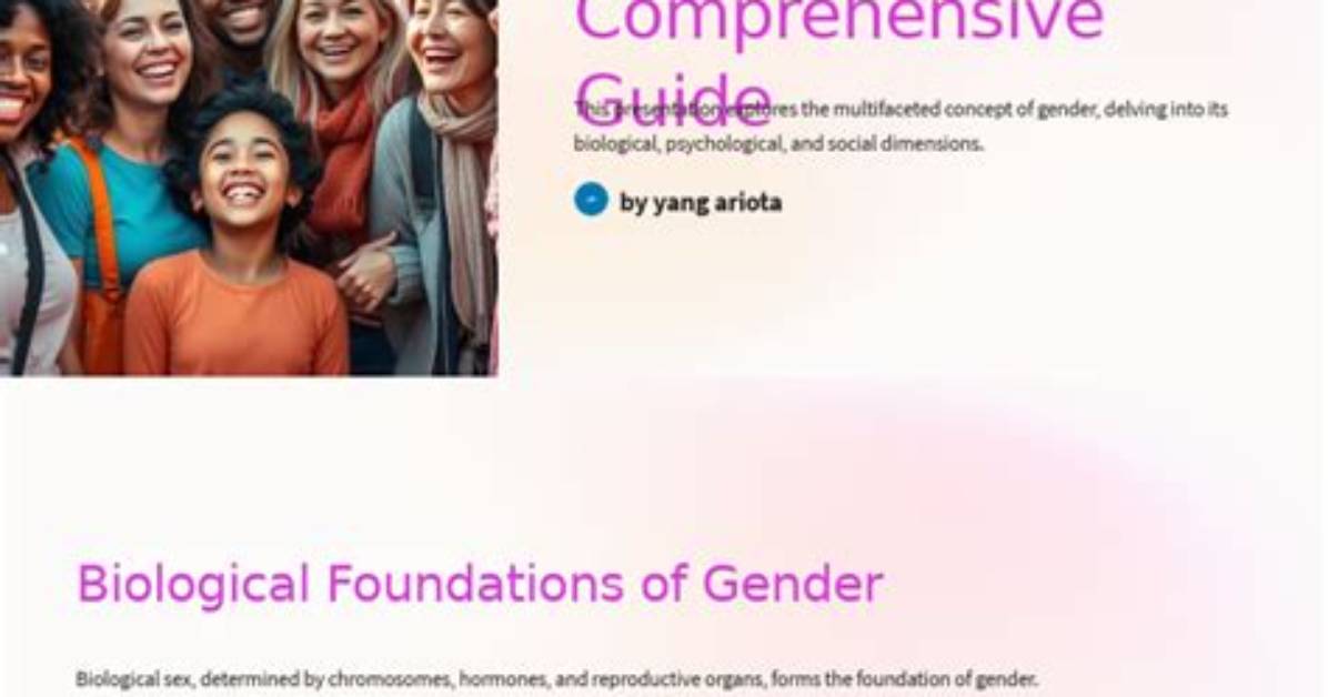 Understanding Gender: a Comprehensive Guide
