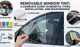 Understanding Removable Tint: Benefits, Applications, and Installation