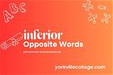 Understanding the Concept of "Inferior Antonym": a Comprehensive Guide