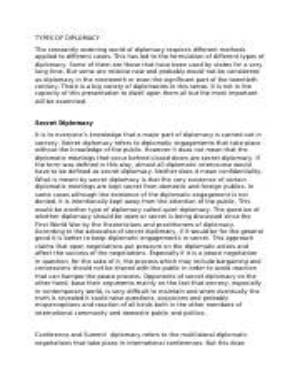 Understanding the Types of Diplomacy: a Comprehensive Guide