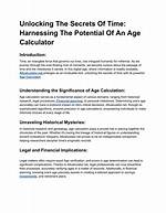 Unlocking the Secrets of Age and Personal Growth
