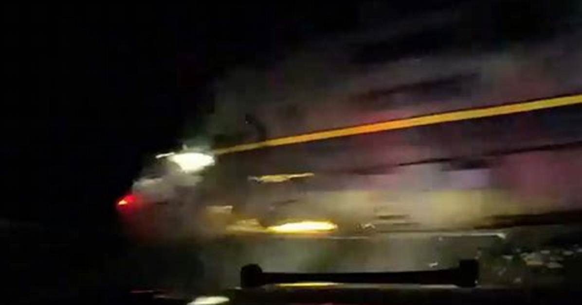 Video Shows Train Hitting Cop Car Parked on Tracks with Suspect Inside