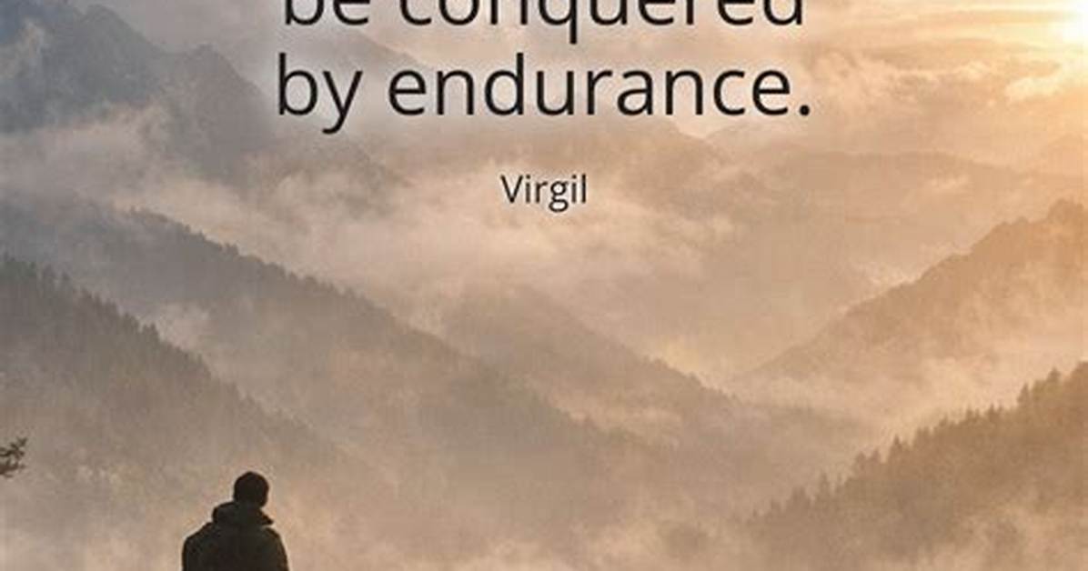 Virgil Come What May All Bad Fortune Is to Be Conquered By