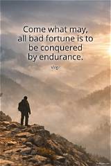 Virgil: 'Come What May, All Bad Fortune Is to Be Conquered by Endurance.'