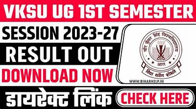 Vksu Ug 1St Semester Result 2024 out Ba/ B. Com and Bsc Part 1 Result