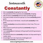 Was Constantly in a Sentence?