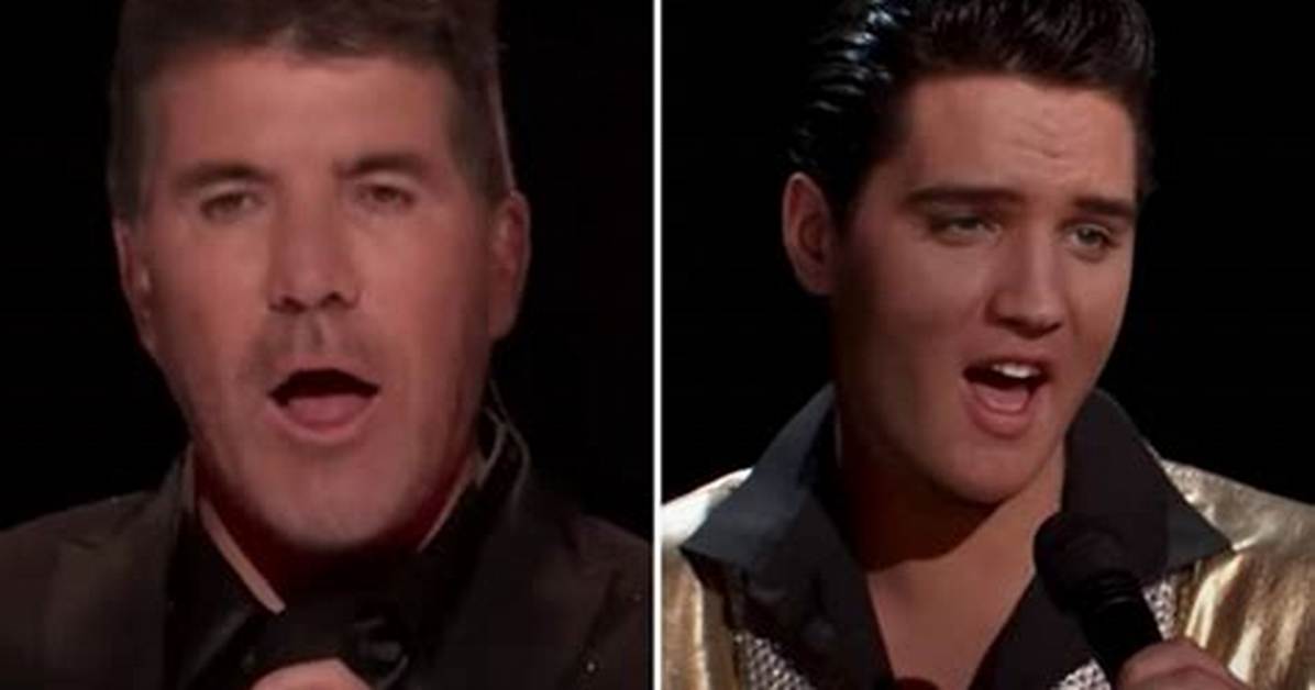 Watch Simon Cowell Join Elvis Presley on Stage to Sing a King Classic on America S
