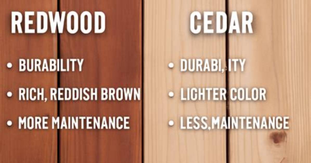 Weather Resistance of Cedar Vs. Redwood