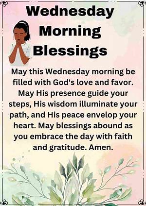 Wednesday Good Morning Prayer Blessings: Embrace the Day with Faith and Positivity