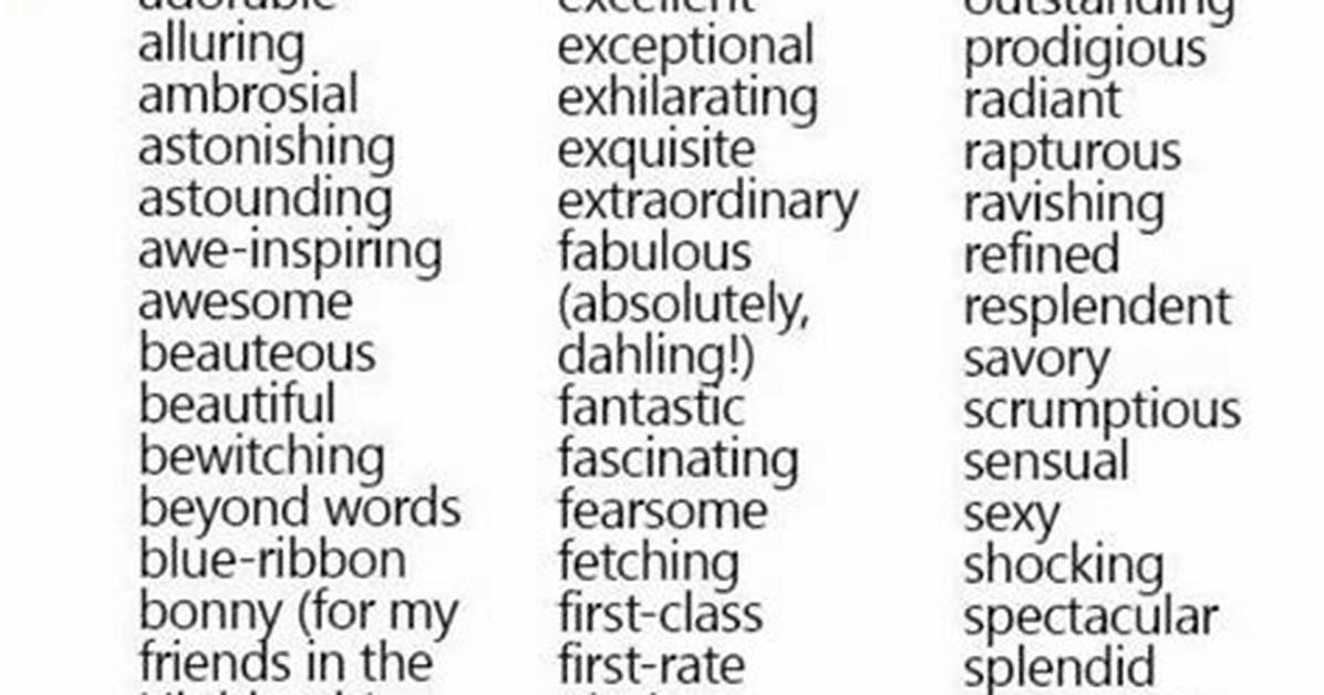 What Are 5 Interesting Words?