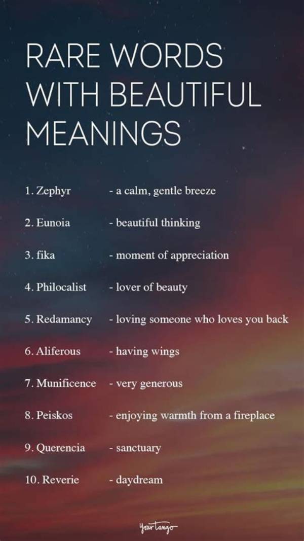 What Are Beautiful Rare Words?