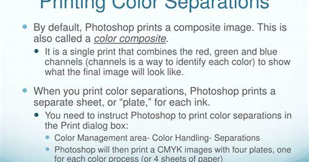 What Are Color Separations in Photoshop?
