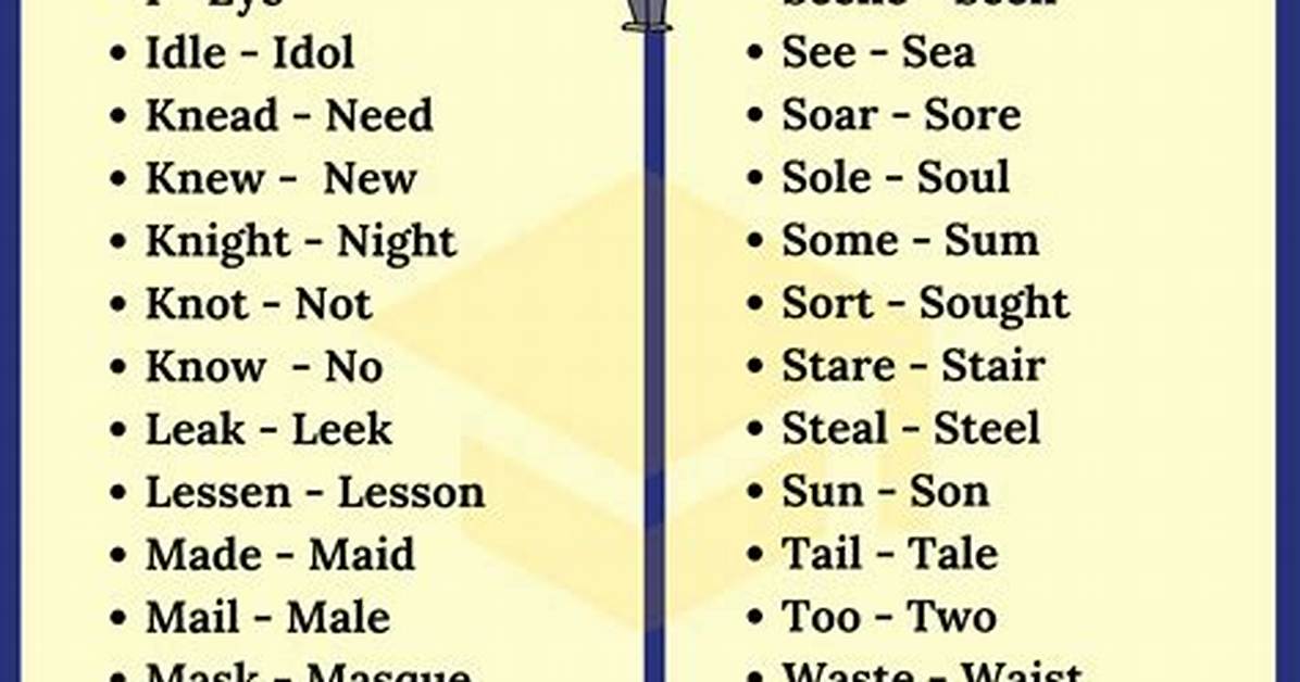 What Are Homophonous Words?