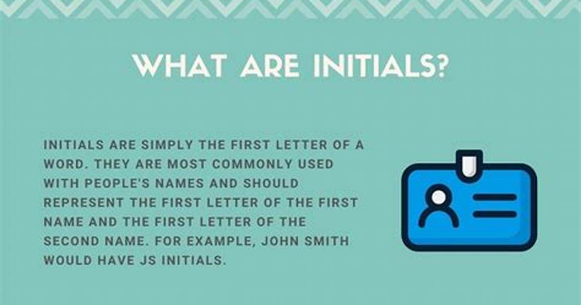 What Are Initials of a Person?