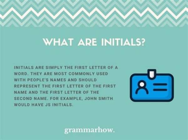 What Are Initials of a Person?