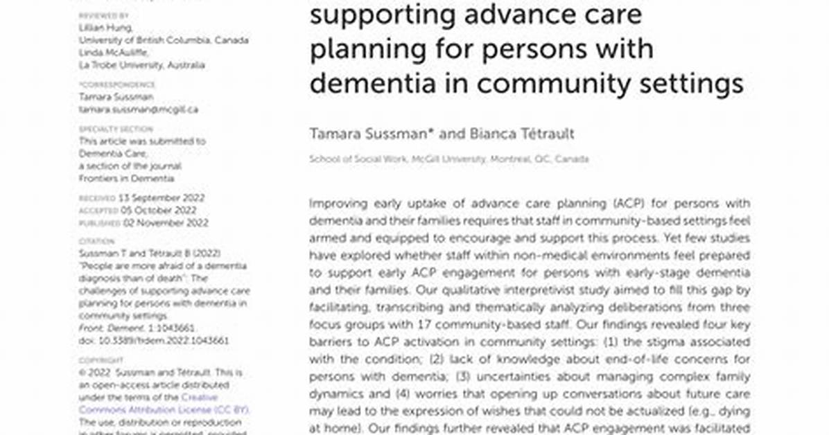 What Are People with Dementia Afraid of?