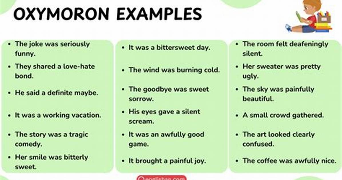 What Are Some Characteristics of Oxymoron?