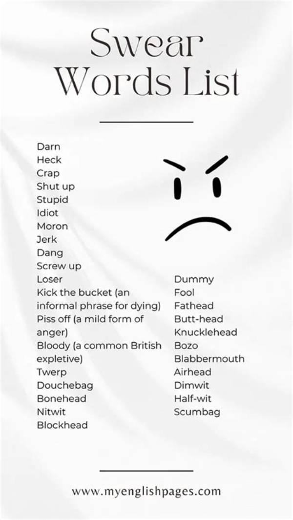 What Are Swear Words in English?