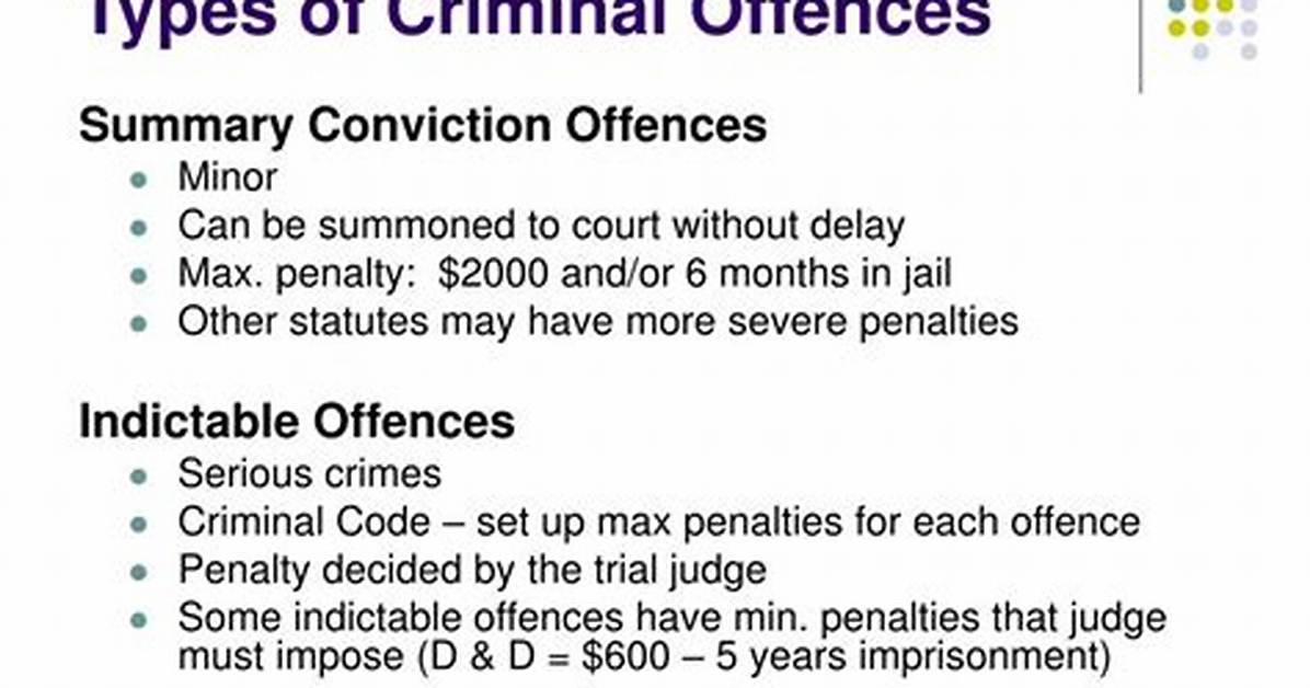 What Are the 3 Types of Offences?