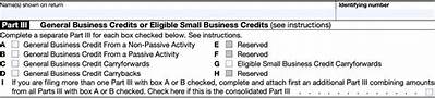 What Are the General Business Credits Reported on Form 3800?