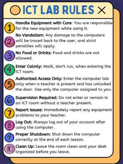 What Are the Safety Rules in Ict?