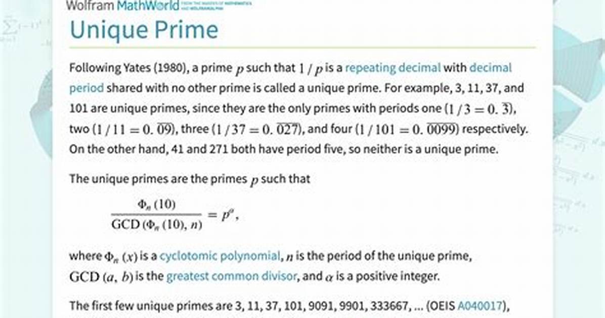 What Are the Three Unique Prime Numbers?
